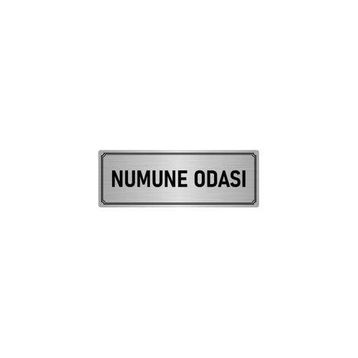 Özarslan Dizayn Departman Kapı İsimliği Numune Odası 5x20 cm Gümüş Renk Metal Yönlendirme Levhası