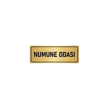 Özarslan Dizayn Departman Kapı İsimliği Numune Odası 7x20 cm Altın Renk Metal Yönlendirme Levhası