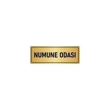 Özarslan Dizayn Departman Kapı İsimliği Numune Odası 7x20 cm Altın Renk Metal Yönlendirme Levhası