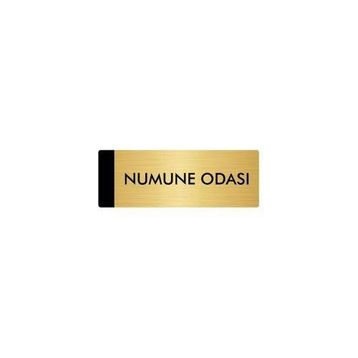 Özarslan Dizayn Departman Kapı İsimliği Numune Odası 7x20 cm Altın Renk Metal Yönlendirme Levhası