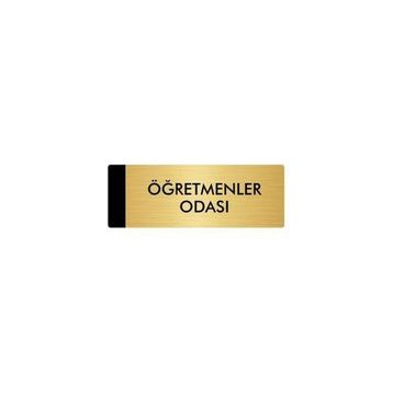 Özarslan Dizayn Departman Kapı İsimliği Öğretmenler Odası 7x20 cm Altın Renk Metal Yönlendirme Levhası