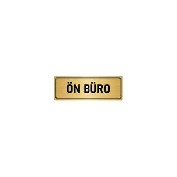 Özarslan Dizayn Departman Kapı İsimliği Ön Büro 10x20 cm Altın Renk Metal Yönlendirme Levhası
