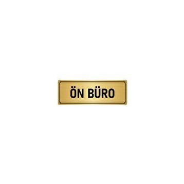Özarslan Dizayn Departman Kapı İsimliği Ön Büro 10x20 cm Altın Renk Metal Yönlendirme Levhası