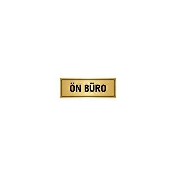 Özarslan Dizayn Departman Kapı İsimliği Ön Büro 10x20 cm Altın Renk Metal Yönlendirme Levhası
