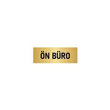 Özarslan Dizayn Departman Kapı İsimliği Ön Büro 10x20 cm Altın Renk Metal Yönlendirme Levhası