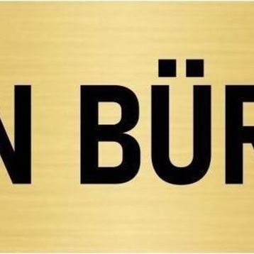 Özarslan Dizayn Departman Kapı İsimliği Ön Büro 10x20 cm Altın Renk Metal Yönlendirme Levhası