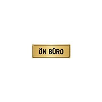 Özarslan Dizayn Departman Kapı İsimliği Ön Büro 7x20 cm Altın Renk Metal Yönlendirme Levhası
