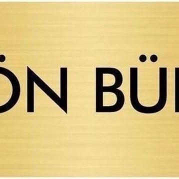 Özarslan Dizayn Departman Kapı İsimliği Ön Büro 7x20 cm Altın Renk Metal Yönlendirme Levhası