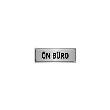 Özarslan Dizayn Departman Kapı İsimliği Ön Büro 7x20 cm Gümüş Renk Metal Yönlendirme Levhası