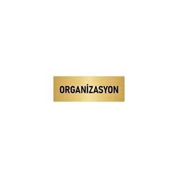 Özarslan Dizayn Departman Kapı İsimliği Organizasyon 10x20 cm Altın Renk Metal Yönlendirme Levhası