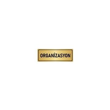 Özarslan Dizayn Departman Kapı İsimliği Organizasyon 5x20 cm Altın Renk Metal Yönlendirme Levhası
