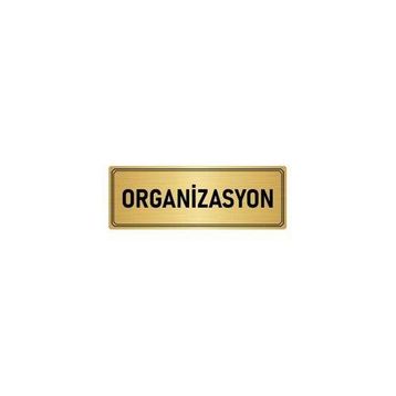Özarslan Dizayn Departman Kapı İsimliği Organizasyon 7x20 cm Altın Renk Metal Yönlendirme Levhası