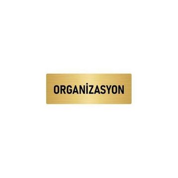 Özarslan Dizayn Departman Kapı İsimliği Organizasyon 7x20 cm Altın Renk Metal Yönlendirme Levhası