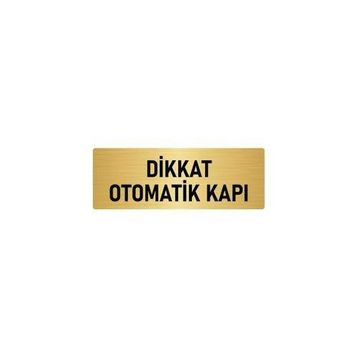 Özarslan Dizayn Departman Kapı İsimliği Otomatik Kapı 10x20 cm Altın Renk Metal Yönlendirme Levhası