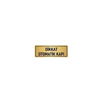 Özarslan Dizayn Departman Kapı İsimliği Otomatik Kapı 10x20 cm Altın Renk Metal Yönlendirme Levhası