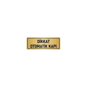 Özarslan Dizayn Departman Kapı İsimliği Otomatik Kapı 5x20 cm Altın Renk Metal Yönlendirme Levhası