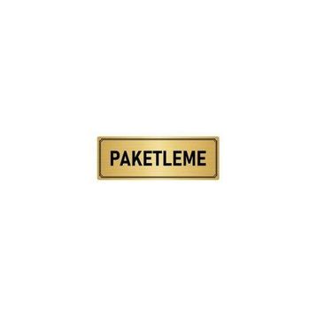 Özarslan Dizayn Departman Kapı İsimliği Paketleme 10x20 cm Altın Renk Metal Yönlendirme Levhası