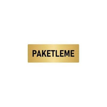 Özarslan Dizayn Departman Kapı İsimliği Paketleme 10x20 cm Altın Renk Metal Yönlendirme Levhası