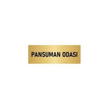 Özarslan Dizayn Departman Kapı İsimliği Pansuman Odası 5x20 cm Altın Renk Metal Yönlendirme Levhası