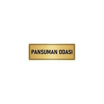 Özarslan Dizayn Departman Kapı İsimliği Pansuman Odası 5x20 cm Altın Renk Metal Yönlendirme Levhası