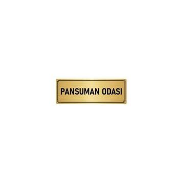 Özarslan Dizayn Departman Kapı İsimliği Pansuman Odası 5x20 cm Altın Renk Metal Yönlendirme Levhası
