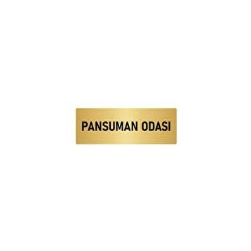 Özarslan Dizayn Departman Kapı İsimliği Pansuman Odası 5x20 cm Altın Renk Metal Yönlendirme Levhası