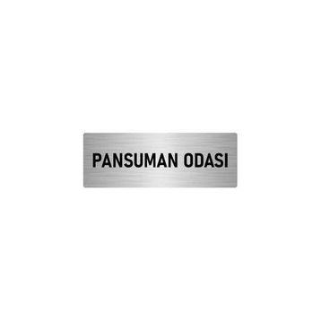 Özarslan Dizayn Departman Kapı İsimliği Pansuman Odası 5x20 cm Gümüş Renk Metal Yönlendirme Levhası