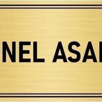 Özarslan Dizayn Departman Kapı İsimliği Personel Asansörü 7x20 cm Altın Renk Metal Yönlendirme Levhası