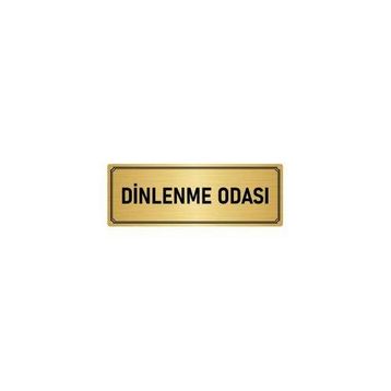 Özarslan Dizayn Departman Kapı İsimliği Personel Dinlenme Odası 10x20 cm Altın Renk Metal Yönlendirme Levhası