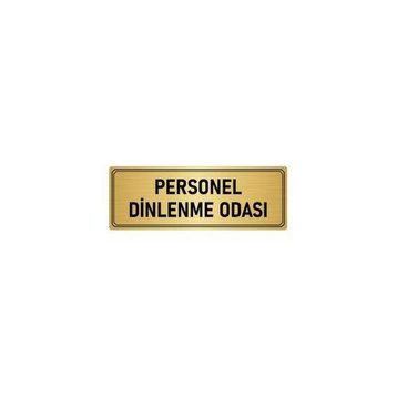 Özarslan Dizayn Departman Kapı İsimliği Personel Dinlenme Odası 5x20 cm Altın Renk Metal Yönlendirme Levhası
