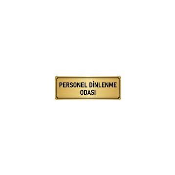 Özarslan Dizayn Departman Kapı İsimliği Personel Dinlenme Odası 5x20 cm Altın Renk Metal Yönlendirme Levhası