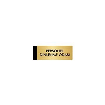 Özarslan Dizayn Departman Kapı İsimliği Personel Dinlenme Odası 7x20 cm Altın Renk Metal Yönlendirme Levhası