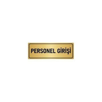 Özarslan Dizayn Departman Kapı İsimliği Personel Girişi 7x20 cm Altın Renk Metal Yönlendirme Levhası