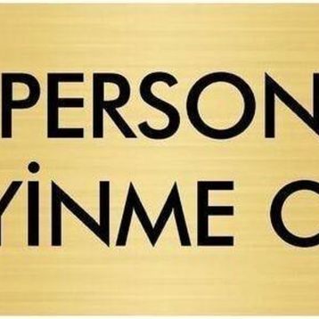 Özarslan Dizayn Departman Kapı İsimliği Personel Giyinme Odası 10x20 cm Altın Renk Metal Yönlendirme Levhası