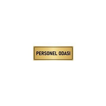 Özarslan Dizayn Departman Kapı İsimliği Personel Odası 5x20 cm Altın Renk Metal Yönlendirme Levhası