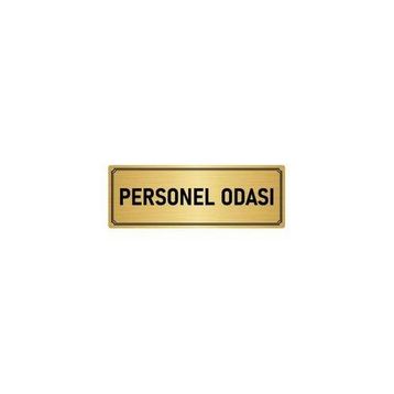 Özarslan Dizayn Departman Kapı İsimliği Personel Odası 7x20 cm Altın Renk Metal Yönlendirme Levhası