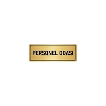 Özarslan Dizayn Departman Kapı İsimliği Personel Odası 7x20 cm Altın Renk Metal Yönlendirme Levhası