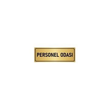 Özarslan Dizayn Departman Kapı İsimliği Personel Odası 7x20 cm Altın Renk Metal Yönlendirme Levhası