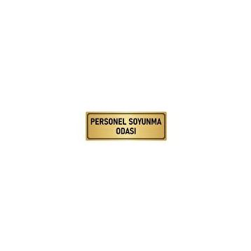 Özarslan Dizayn Departman Kapı İsimliği Personel Soyunma Odası 10x20 cm Altın Renk Metal Yönlendirme Levhası