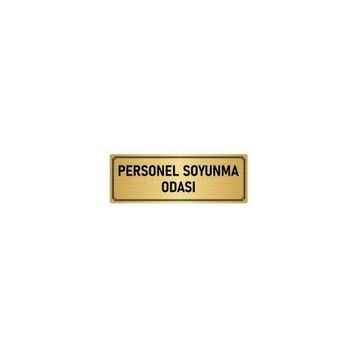Özarslan Dizayn Departman Kapı İsimliği Personel Soyunma Odası 10x20 cm Altın Renk Metal Yönlendirme Levhası