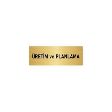 Özarslan Dizayn Departman Kapı İsimliği Planlama 5x20 cm Altın Renk Metal Yönlendirme Levhası