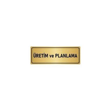 Özarslan Dizayn Departman Kapı İsimliği Planlama 5x20 cm Altın Renk Metal Yönlendirme Levhası