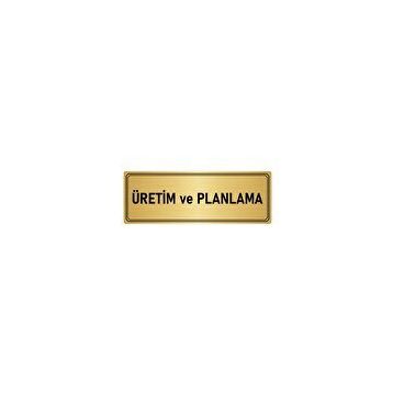 Özarslan Dizayn Departman Kapı İsimliği Planlama 5x20 cm Altın Renk Metal Yönlendirme Levhası