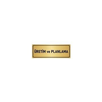 Özarslan Dizayn Departman Kapı İsimliği Planlama 7x20 cm Altın Renk Metal Yönlendirme Levhası
