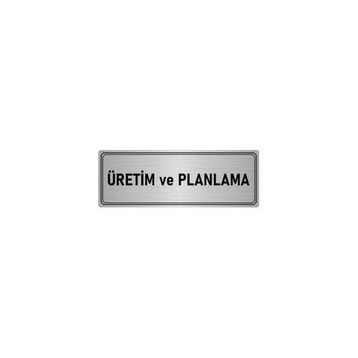 Özarslan Dizayn Departman Kapı İsimliği Planlama 7x20 cm Gümüş Renk Metal Yönlendirme Levhası