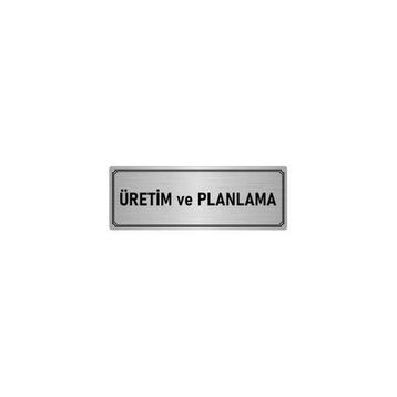 Özarslan Dizayn Departman Kapı İsimliği Planlama 7x20 cm Gümüş Renk Metal Yönlendirme Levhası