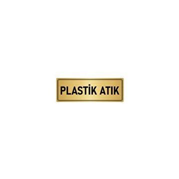 Özarslan Dizayn Departman Kapı İsimliği Plastik Atık 5x20 cm Altın Renk Metal Yönlendirme Levhası