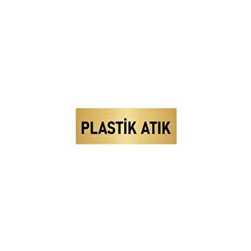 Özarslan Dizayn Departman Kapı İsimliği Plastik Atık 5x20 cm Altın Renk Metal Yönlendirme Levhası