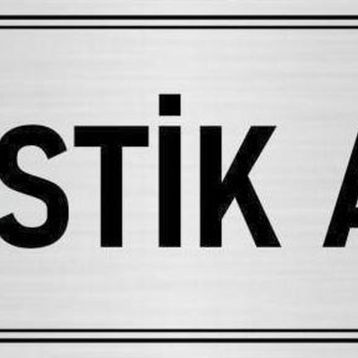 Özarslan Dizayn Departman Kapı İsimliği Plastik Atık 7x20 cm Gümüş Renk Metal Yönlendirme Levhası