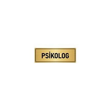 Özarslan Dizayn Departman Kapı İsimliği Psikolog 5x20 cm Altın Renk Metal Yönlendirme Levhası